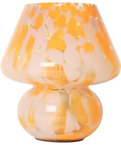 Lampe JOYFUL – Luminaire en Verre Tacheté Rose & Orange