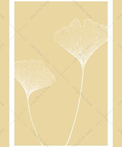 Alternative view of Ginkgo biloba sur fond beige, affiche (max. A2)