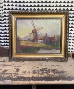 Alternative view of Huile sur toile Moulin hollandais
