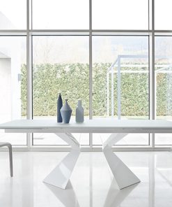 Alternative view of Table extensible Prora – 180/100 cm – Verre blanc
